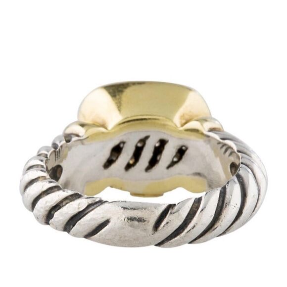 David Yurman noblesse two tone diamond ring - Picture 4 of 5
